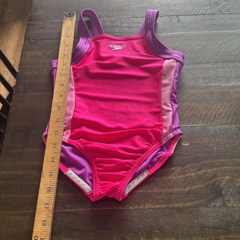 Speedo Kids Swim One Piece - Pink and Purple size xs
